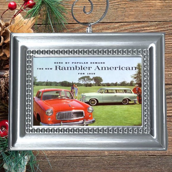 1959 AMC Rambler‎ Retro Ad Car Automobile Memorabilia Christmas Tree Ornament - Picture 1 of 3